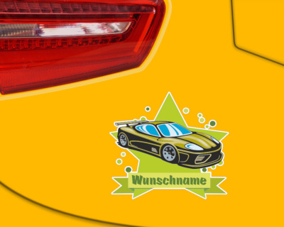 Cooles Auto Aufkleber mit Namen - Ansicht 4
