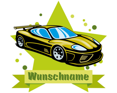 Cooles Auto Aufkleber mit Namen - Ansicht 1