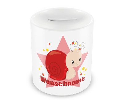 Spardose mit einer sen Schnecke als Motiv