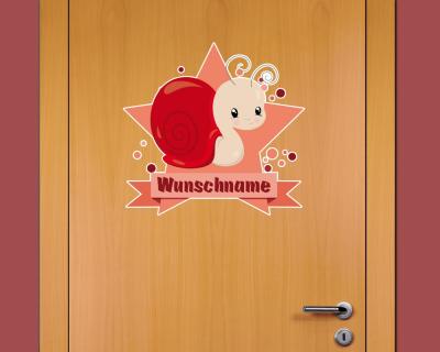Buntes Wandtattoo Türschild 