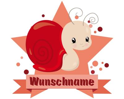 Buntes Wandtattoo Trschild  Se Schnecke 