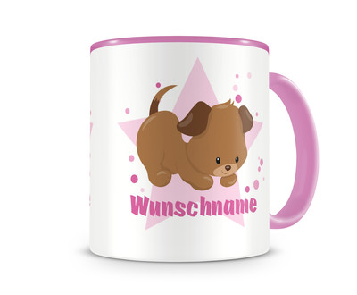 Tasse mit einem sen Welpen als Motiv