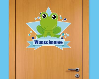 Buntes Wandtattoo Trschild 
