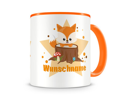 Tasse mit einem sen Fuchs als Motiv