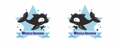 Trinkflasche bedruckt mit dem Motiv Ser Orca - Ansicht 2