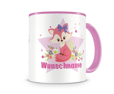 Tasse mit einer sen Fchsin als Motiv