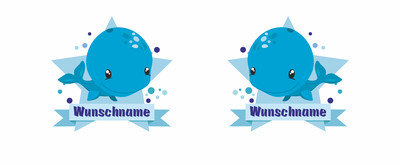 Trinkflasche bedruckt mit dem Motiv Ser Wal - Ansicht 2