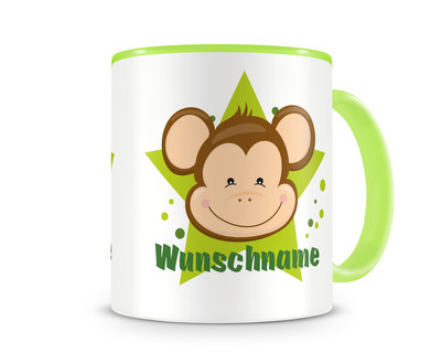 Tasse mit einem sen Affen als Motiv