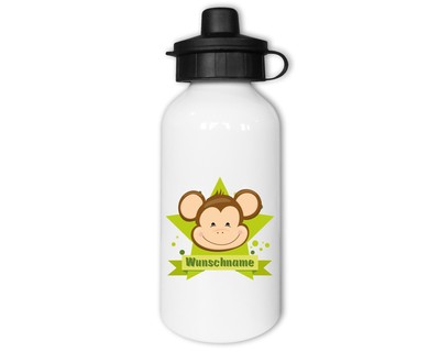 Trinkflasche bedruckt mit dem Motiv Süßer Affe