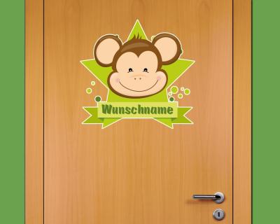 Buntes Wandtattoo Trschild 