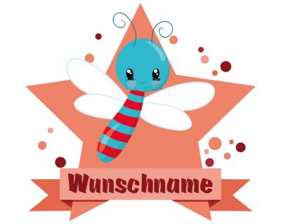 Buntes Wandtattoo Trschild  Ser Schmetterling 