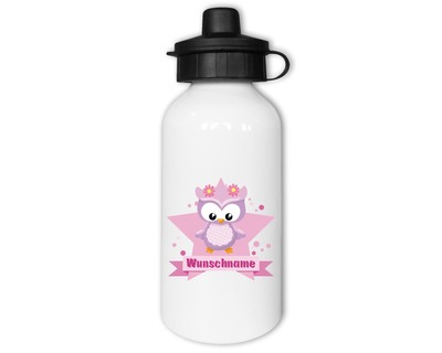 Trinkflasche bedruckt mit dem Motiv Süße Eule