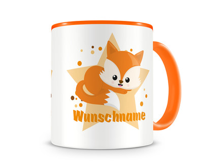 Tasse mit einem knuffigem Fuchs als Motiv