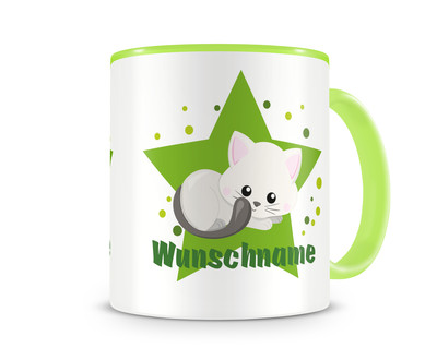 Tasse mit einem knuffige Katze als Motiv