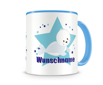 Tasse mit einer Baby Robbe als Motiv