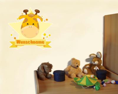 Buntes Wandtattoo Trschild 