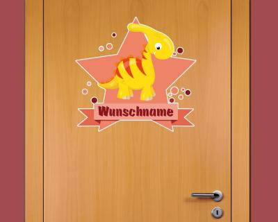 Buntes Wandtattoo Türschild 