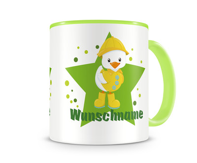 Tasse mit einem kleinen Entchen als Motiv