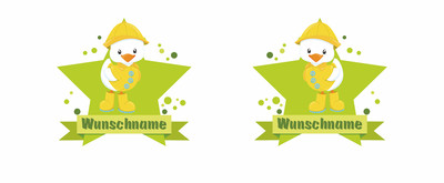 Trinkflasche bedruckt mit dem Motiv Kleines Entchen - Ansicht 2