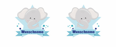 Trinkflasche bedruckt mit dem Motiv Lustiger Elefant - Ansicht 2