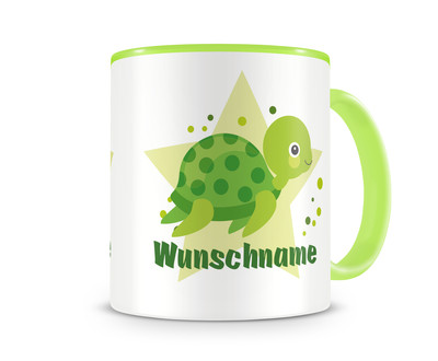 Tasse mit einer Schildkrte als Motiv