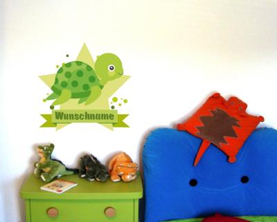 Buntes Wandtattoo Türschild 