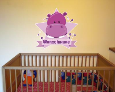 Buntes Wandtattoo Trschild 