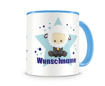 Tasse mit einem Baby Schaf als Motiv