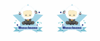 Trinkflasche bedruckt mit dem Motiv Baby Schaf - Ansicht 2