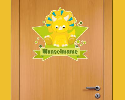 Buntes Wandtattoo Trschild 
