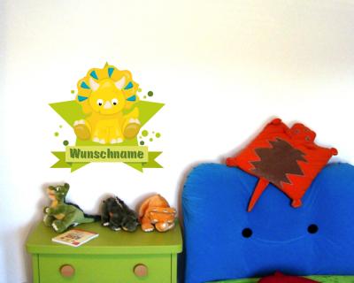 Buntes Wandtattoo Trschild 