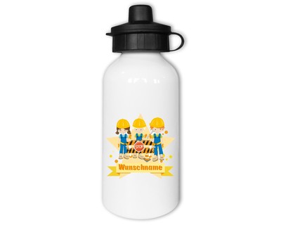 Trinkflasche bedruckt mit dem Motiv Bauarbeiter Team Trinkflasche