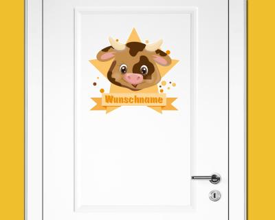Buntes Wandtattoo Trschild 