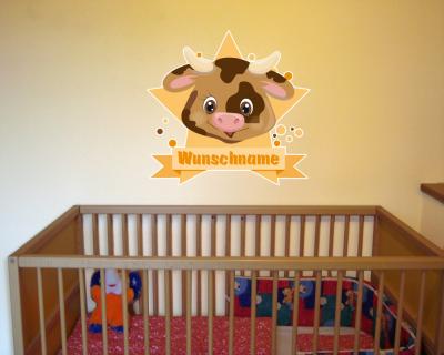 Buntes Wandtattoo Trschild 