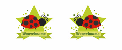 Trinkflasche bedruckt mit dem Motiv Lustiger Marienkfer - Ansicht 2