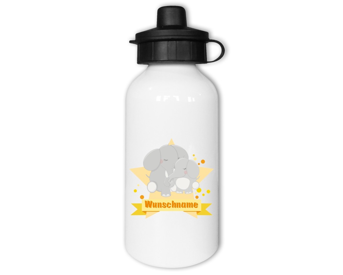 Trinkflasche mit Kinder Motiven  Modellnummer 002539-021-000  gelb
