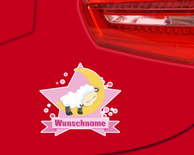 Schlaf Schaf Aufkleber mit Namen