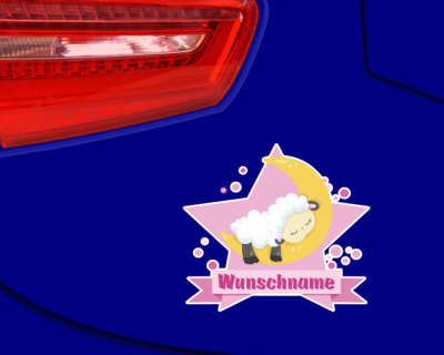 Schlaf Schaf Aufkleber mit Namen - Ansicht 5