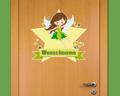 Buntes Wandtattoo Türschild 