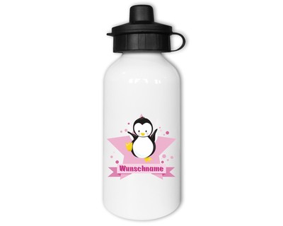 Trinkflasche bedruckt mit dem Motiv Süßer Pinguin
