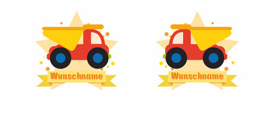 Trinkflasche bedruckt mit dem Motiv Cooler LKW - Ansicht 2