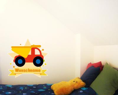 Buntes Wandtattoo Türschild 