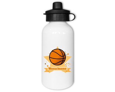 Trinkflasche bedruckt mit dem Motiv Basketball