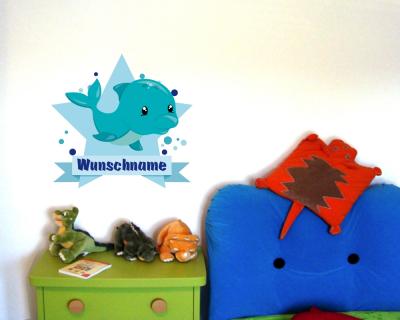 Buntes Wandtattoo Türschild 