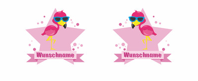 Trinkflasche bedruckt mit dem Motiv Flamingo - Ansicht 2