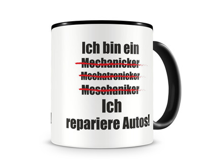 Tasse mit dem Motiv Ich repariere Autos