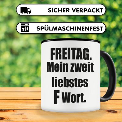 Tasse mit dem Motiv Freitag mein zweit... - Ansicht 4