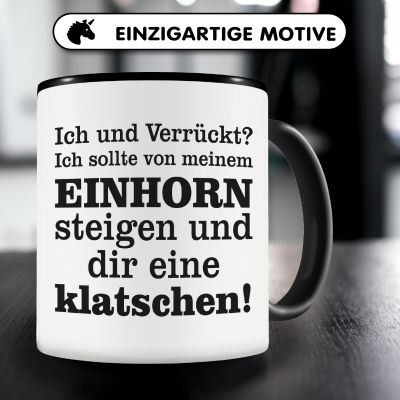 Tasse mit dem Motiv Ich und Verrckt? - Ansicht 3