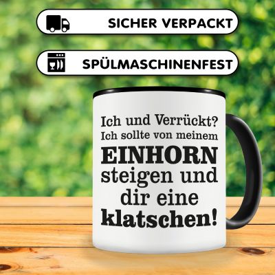 Tasse mit dem Motiv Ich und Verrckt? - Ansicht 4
