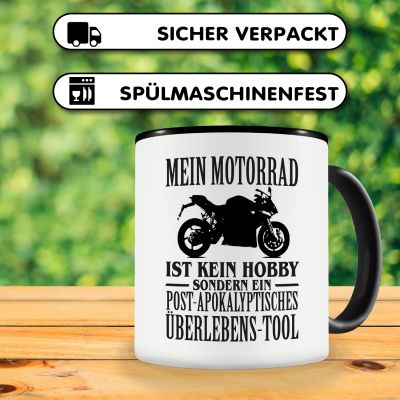 Tasse mit dem Motiv Mein Motorrad ist kein Hobby - Ansicht 4
